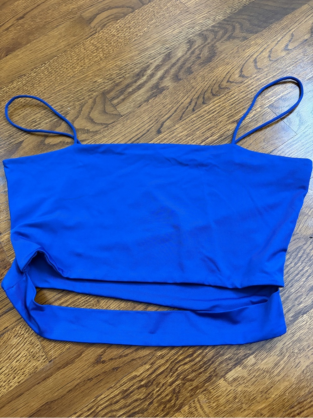 Royal Blue Spaghetti Strap Crop Top